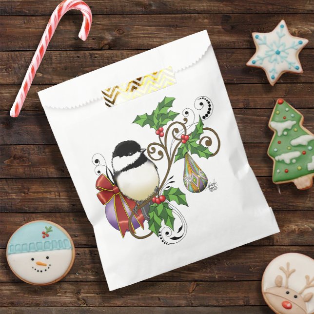 Winter Chickadee Christmas Favour Bag (Creator Uploaded)
