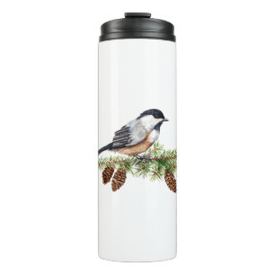 Winter Chickadee Thermal Tumbler