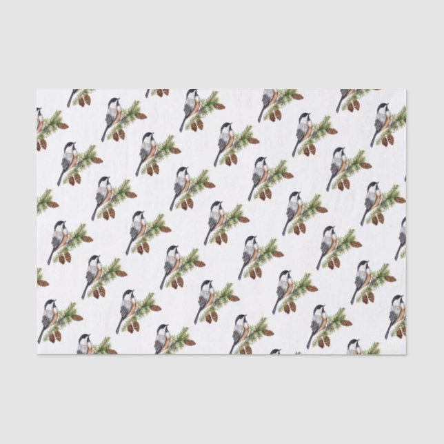 Winter Chickadee Tissue Paper (Front)