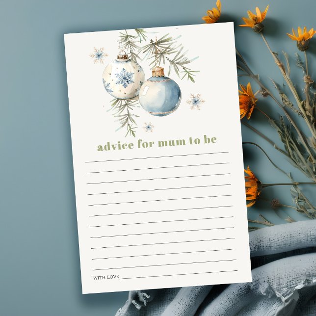 Winter Chirstmas Boy Advice To Mum Baby Shower (Creator Uploaded)