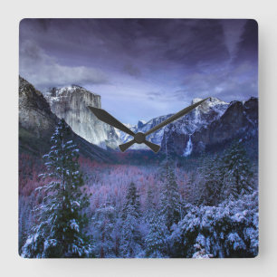 winter christmas 94 square wall clock
