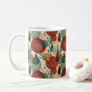Winter / Christmas Abstract Tiled Art Coffee Mug
