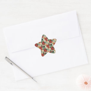 Winter / Christmas Abstract Tiled Art Star Sticker