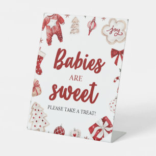 Winter Christmas Babies Are Sweet Baby Shower Sign
