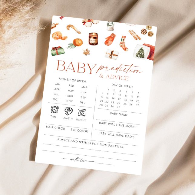 Winter Christmas Baby Predictions & Advice Card (Creator Uploaded)