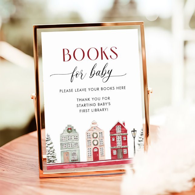 Winter Christmas Baby Shower Books for Baby Poster (Creator Uploaded)