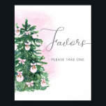 Winter Christmas baby shower favours poster<br><div class="desc">Winter Christmas baby shower favours poster. Matching items available. Thank you!</div>