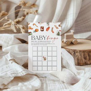 Winter Christmas Baby Shower Game BINGO