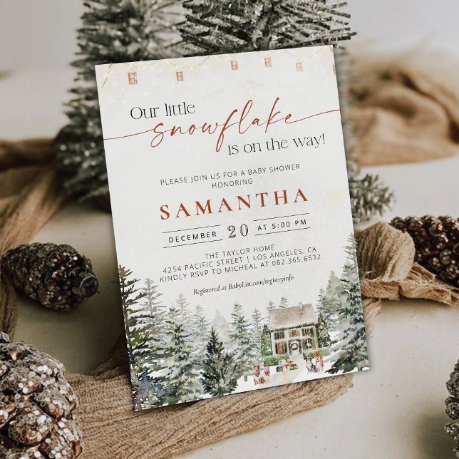 Winter Christmas Baby Shower Invitation (Creator Uploaded)