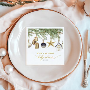 Winter Christmas Baby Shower Napkins
