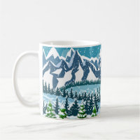 Winter christmas background. Pine tree wood and sn