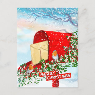 Winter Christmas Birds  A Red Post Box Postcards