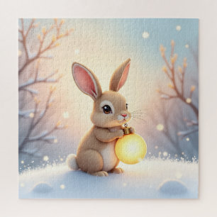 Winter Christmas Bunny Puzzle
