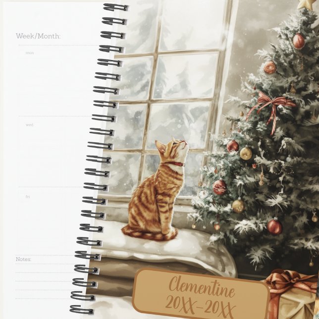 Winter Christmas Cat Undated Appointment Book Planner (Creator Uploaded)