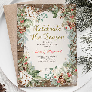 Winter Christmas Celebrate the season open house Invitation