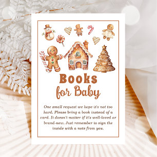 Winter Christmas Cookie Baby Shower Books For Baby Enclosure Card