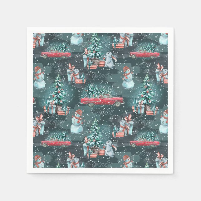 Winter Christmas Cosy Napkin (Front)