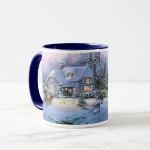 Winter Christmas Cottage Mug