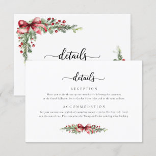 Winter Christmas Details Enclosure Card