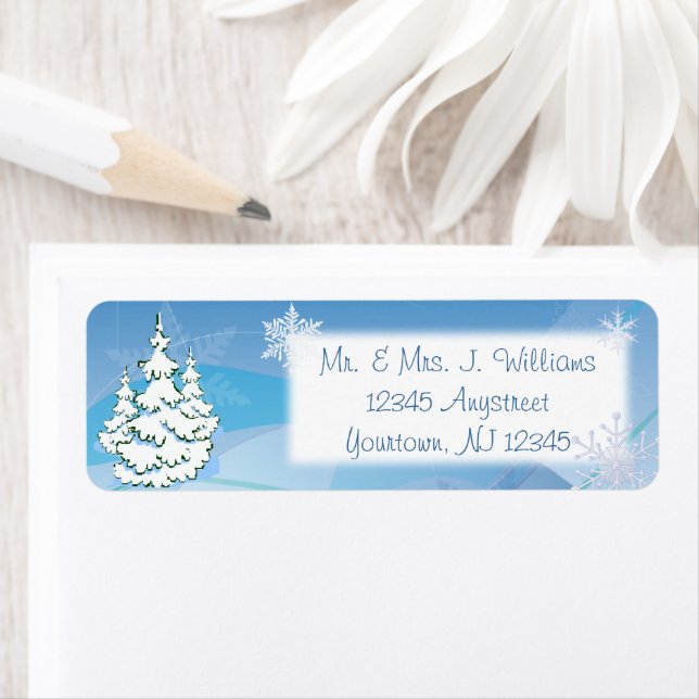 Winter Christmas Elements Return Address Label (Insitu)