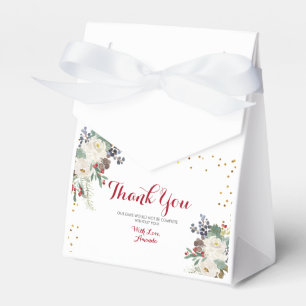 Winter Christmas Floral Bridal Shower Favour Box
