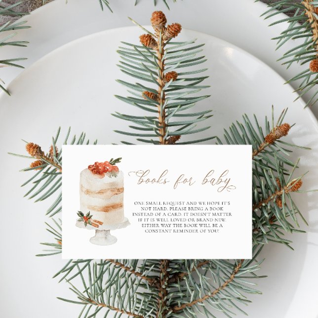 Winter Christmas Holiday Cake Books For Baby Enclosure Card (Creator Uploaded)