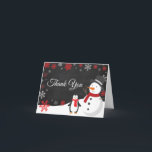 Winter Christmas Holiday Red Snowflake Chalkboard Thank You Card<br><div class="desc">Winter Christmas Holiday Red Snowflake Chalkboard Thank You card</div>