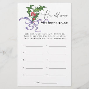 Winter christmas How old was the bride to be