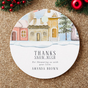 Winter Christmas it takes a Village Favor Tags
