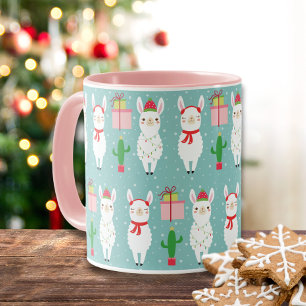 Winter Christmas Llamas   Holidays Mug