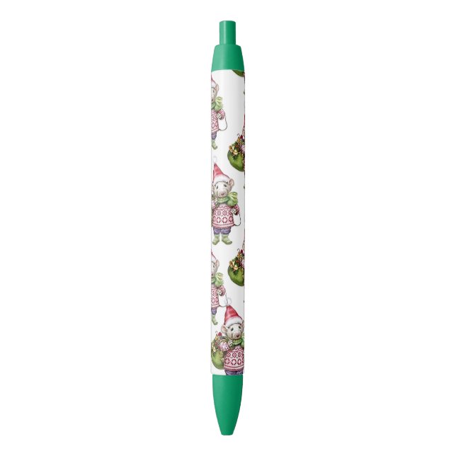 Winter Christmas Mouse Pen (Front Vertical)