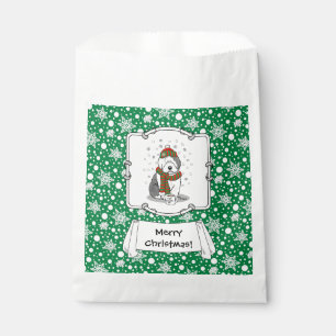 Winter Christmas Old English Sheepdog Grey 1 Cute Favour Bag