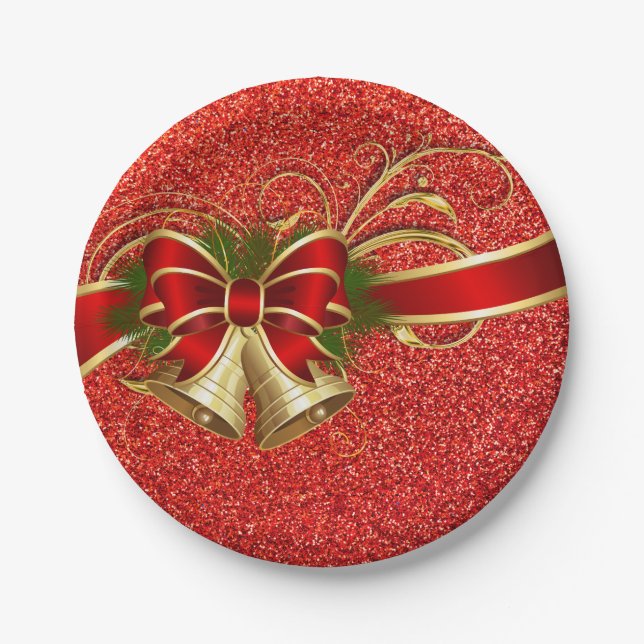 Winter Christmas paper plates (Front)