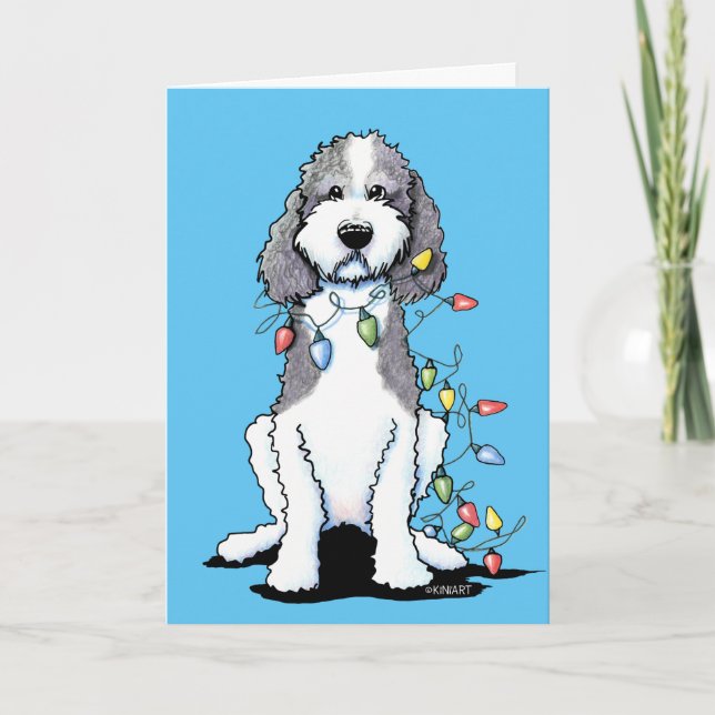 Winter Christmas Parti Doodle Holiday Card (Front)