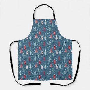 Winter Christmas pattern. Apron