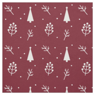Winter Christmas Pattern Fabric