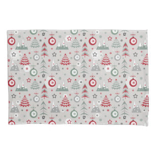 Winter Christmas pattern. Pillowcase
