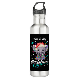 Winter Christmas Pyjama Elephant 710 Ml Water Bottle