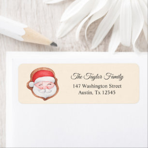  Winter Christmas Santa Return Address Label