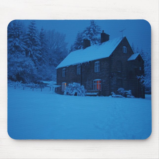 Winter, Christmas Scene Mouse Pad (Front)