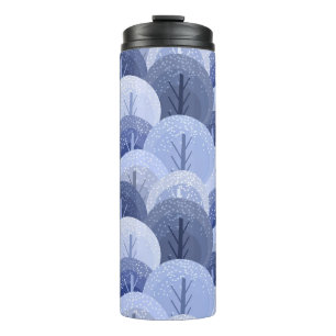 Winter Christmas seamless pattern. The pattern wit Thermal Tumbler