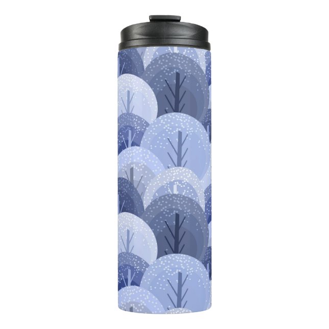 Winter Christmas seamless pattern. The pattern wit Thermal Tumbler (Front)