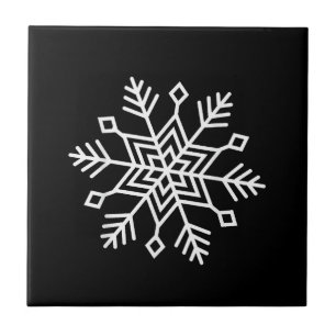 Winter Christmas Snowflake Matching Family Festive Ceramic Tile