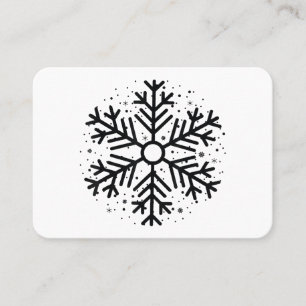 Winter Christmas Snowflake Matching Group Holiday Business Card