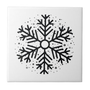Winter Christmas Snowflake Matching Group Holiday Ceramic Tile