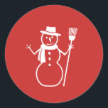 Winter Christmas Snowman Stickers<br><div class="desc">Winter Christmas Snowman Stickers for gifts or envelope seals.</div>