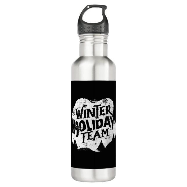 Winter Christmas Team 710 Ml Water Bottle (Front)
