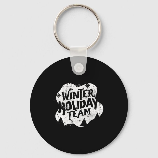 Winter Christmas Team Key Ring (Front)