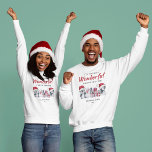 Winter Christmas Themed Sweatshirt<br><div class="desc">Winter christmas white sweatshirt featuring elegant watercolor baby penguins,  a scattering of snow,  the saying "it's the most wonderful time of the year",  your family name,  and the year.</div>