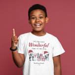 Winter Christmas Themed T-Shirt<br><div class="desc">Winter christmas kids t-shirt featuring elegant watercolor baby penguins,  a scattering of snow,  the saying "it's the most wonderful time of the year",  your family name,  and the year.</div>